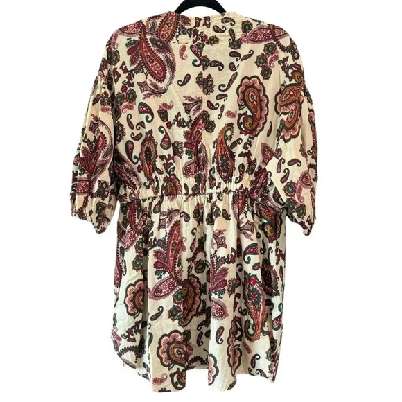 Zara Paisley Mini Dress Multi-Color. Size Medium. - Picture 2 of 11